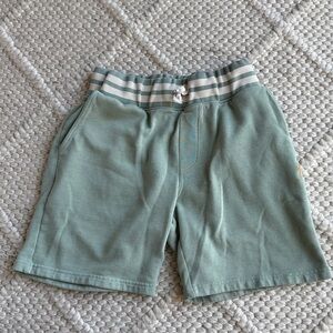 Lightning BOLT clothing Sage Green Striped Retro Waistband Casual Shorts